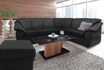 SIT&MORE, sit&more Ecksofa, sit&more Ecksofa »Savona L-Form«, wahlweise mit Bettfunktion, inklusive Federkern, frei im Raum stellbar