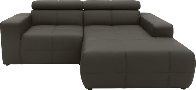 DOMO collection, DOMO collection Ecksofa »Brandon«, Mit Kopfteilverstellung, auch in Leder, DOMO collection Ecksofa »Brandon kleine Ausführung B/T/H: 214/100/80 cm«, Mit Kopfteilverstellung, auch in Leder und Cord, L-Form