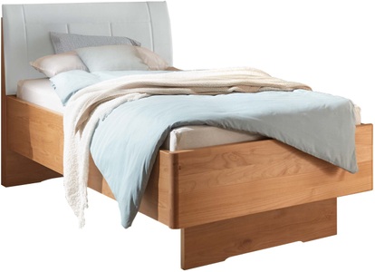 Wiemann, WIEMANN Holzbett »Cardiff, Bettgestell, Bettrahmen, teilmassiv, mit Polsterkopfteil« Belastbarkeit 110/220 Kg, 4-fache höhenverstellbar, MADE IN GERMANY, Fussteil aus Massivholz, verschiedene Grössen, WIEMANN Holzbett »Cardiff, Bettgestell, Bettrahmen, teilmassiv, mit Polsterkopfteil« Belastbarkeit 110/220 Kg, 4-fache höhenverstellbar, MADE IN GERMANY, Fussteil aus Massivholz, verschiedene Grössen