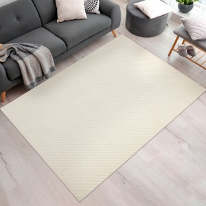 Paco Home Teppich »Rotterdam 591«, rechteckig, Kurzflor, Uni Farben, Rauten Muster, 3D Effekt, weich & kuschelig
