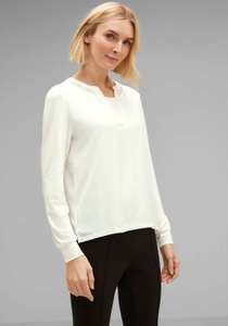 STREET ONE, Chiffon Langarmshirt, STREET ONE Langarmshirt, in Lagenoptik