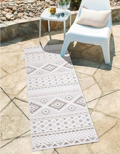 Carpet City, Carpet City Teppich »Santorini«, rechteckig, 5 mm Höhe, 3D-Effekt, für Wohnzimmer, Flur, Küche, Wintergarten, Balkon, Wetterfest & UV-beständig, Carpet City Teppich »In-& Outdoorteppich Santorini 435, 3D-Effekt, Boho-Look«, rechteckig, 5 mm Höhe, Wetterfest & UV-beständig für Terrasse, Balkon, Küche, Flur
