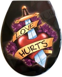 ADOB, ADOB WC-Sitz »Love Hurts«, Absenkautomatik, zur Reinigung abnehmbar, ADOB WC-Sitz »Love Hurts«, Absenkautomatik, zur Reinigung abnehmbar
