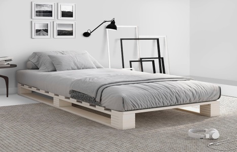 HOME AFFAIRE, Home affaire Palettenbett »Alasco«, Jugendbett, aus massiver Kiefer, Home affaire Palettenbett »Alasco«, BESTSELLER!Jugendbett, zertifiziertes Massivholz