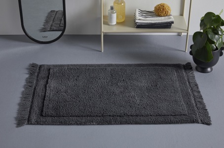 LeGer Home by Lena Gercke, LeGer Home by Lena Gercke Badematte "Tamsin, Badvorleger, Badezimmer Teppich" Höhe 20 mm fussbodenheizungsgeeignet  strapazierfähig mit Fransen, Badteppich, Badematte, Baumwolle