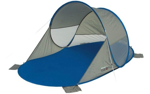 HIGH PEAK, High Peak Calvia Beach Shelter grey/blue 2019 Windschutz & Strandmuscheln, Pop-Up Strandmuschel Calvia, Zelt