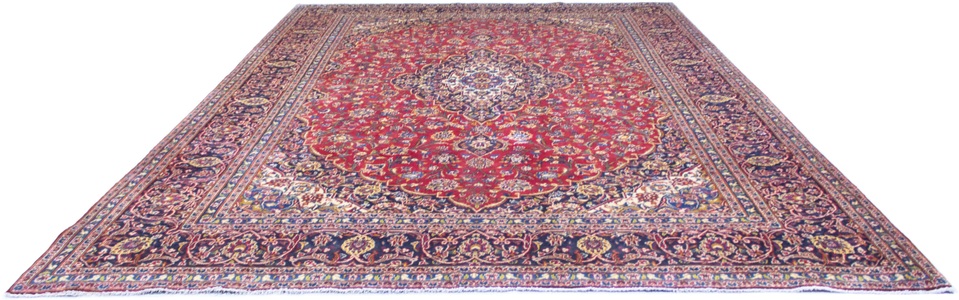 MorgenLand, morgenland Wollteppich »Keshan Teppich handgeknüpft rot«, rechteckig, 7 mm Höhe, morgenland Wollteppich »Keshan Teppich handgeknüpft rot«, rechteckig, 7 mm Höhe