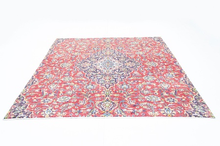 MorgenLand, morgenland Wollteppich »Keshan Teppich handgeknüpft rot«, quadratisch, 10 mm Höhe, 