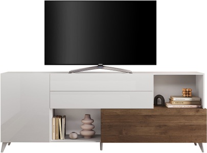 INOSIGN Sideboard »Monaco Breite 241 cm, Anrichte mit 1 Tür, 1 Klappe u. 2 Schubkästen«, Kommode, Soft/Self Closing