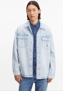 CALVIN KLEIN JEANS, Calvin Klein Jeans Jeanshemd »OVERSIZED UTILITY SHIRT JACKET«, mit Calvin Klein Logo-Badge auf der Brusttasche, 