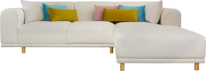 ANDAS, andas Ecksofa »Maroon«, in skandinavischem Design, mit losen Kissen, GOODproduct Ecksofa »Maroon L-Form« in skandinavischem Design, mit losen Kissen