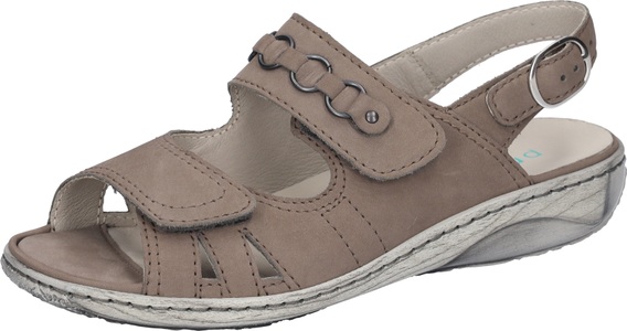 Waldläufer, Waldläufer Riemchensandale »GARDA«, Sommerschuh, Sandalette, Keilabsatz, mit Druckknopf, G-Weite, 