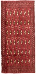 MorgenLand, morgenland Wollteppich »Turkaman Teppich handgeknüpft rot«, rechteckig, 8 mm Höhe, morgenland Wollteppich »Turkaman Teppich handgeknüpft rot«, rechteckig, 8 mm Höhe