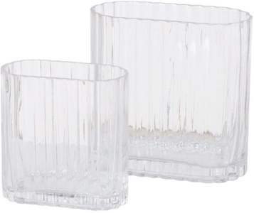Boltze, BOLTZE Tischvase »Tulipa«, (Set, 2 St.), aus Glas, Höhe ca. 14 cm und 18 cm, BOLTZE Tischvase »Tulipa«, (Set, 2 St.), aus Glas, Höhe ca. 14 cm und 18 cm
