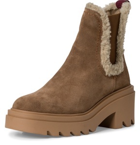 TAMARIS, Tamaris Damen Chelsea Boot Braun, Tamaris Winterboots, mit Anziehlasche, zwei Stretcheinsätze, zum Schlupfen