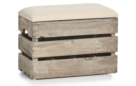 Zeller, Zeller - Sitzpouf mit Aufbewahrungfach - Beige, 