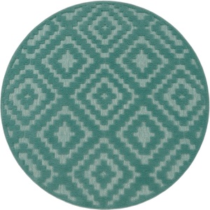 PACO HOME, Paco Home Teppich »Livorno 672«, rund, Uni-Farben, Scandi, Rauten Muster, Hoch-Tief Effekt, Outdoor geeignet, Paco Home Teppich »Livorno 672«, rund, 14 mm Höhe, Uni-Farben, Scandi, Rauten Muster, Hoch-Tief Effekt, Outdoor geeignet