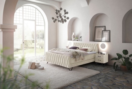 ED EXCITING DESIGN, ED EXCITING DESIGN Boxspringbett »Marsala«, Duo-Matratze - harte Kokosmatte, weiche Filzabdeckung, ED EXCITING DESIGN Boxspringbett »Marsala«, Duo-Matratze - harte Kokosmatte, weiche Filzabdeckung