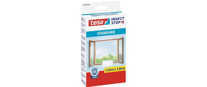 Tesa, tesa STANDARD 55680-00500-04 Fliegengitter (B x H) 150 cm x 180 cm Weiß 2 St., tesa Fliegengitter-Gewebe »- Set«