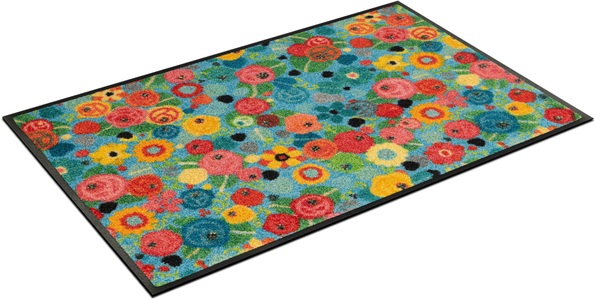 wash+dry by Kleen-Tex, wash+dry by Kleen-Tex Fussmatte »Flower Power«, rechteckig, 7 mm Höhe, wash+dry by Kleen-Tex Fussmatte »Flower Power«, rechteckig, 7 mm Höhe