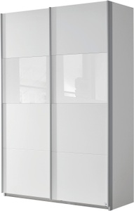 rauch ORANGE, rauch ORANGE Schwebetürenschrank »Quadra«, mit Glaselementen, rauch Schwebetürenschrank »Quadra BESTSELLER Schrank Schlafzimmerschrank in vielen Breiten«, Kleiderschrank Garderobenschrank mit Glaselementen