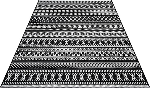 Freundin home collection, freundin Home Collection Designteppich »Khawa«, rechteckig, 4 mm Höhe, Flachgewebe In und Outdoor geeignet, Makramee Optik, Balkon, Terrasse, Garten, Wohnzimmer, Robust, Pflegeleicht, freundin Home Collection Designteppich »Khawa«, rechteckig, 4 mm Höhe, Flachgewebe Makramee Optik, Robust, Pflegeleicht