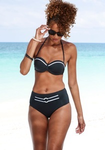 VIVANCE, Vivance Highwaist-Bikini-Hose »Lorena«, mit kontrastfarbenem Piping, Vivance Highwaist-Bikini-Hose »Lorena«, mit kontrastfarbenem Piping