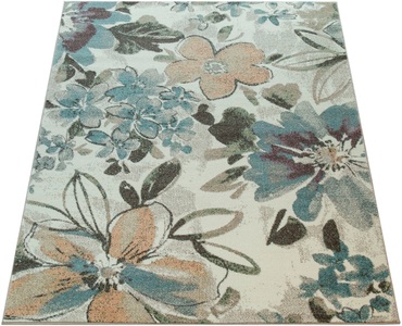 PACO HOME, Paco Home Teppich »Kosy 515«, rechteckig, 14 mm Höhe, Kurzflor, buntes Blumen Design, ideal im Wohnzimmer & Schlafzimmer, Paco Home Teppich »Kosy 515«, rechteckig, 13 mm Höhe, Kurzflor, buntes Blumen Design, ideal im Wohnzimmer & Schlafzimmer