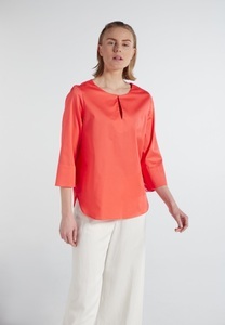 Eterna, ETERNA DREIVIERTELARM BLUSE MODERN CLASSIC SATINBINDUNG PINK UNIFARBEN, Eterna Shirtbluse »LOOSE FIT«, EASY IRON (bügelleicht)