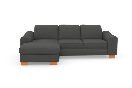 sit&more Ecksofa »Durness«, mit Federkern und hochwertigen Massivholzfüssen, wahlweise mit Kopfteilverstellung, Bettfunktion und Bettkasten oder mit Bettfunktion und Bettkasten