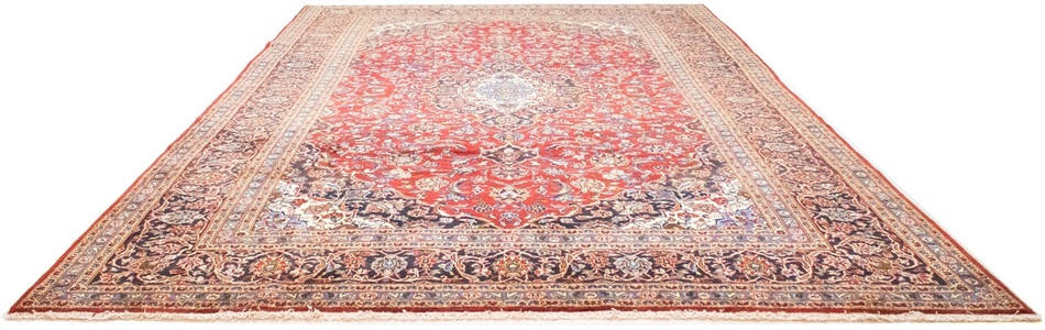 MorgenLand, morgenland Wollteppich »Keshan Teppich handgeknüpft rot«, rechteckig, 8 mm Höhe, 
