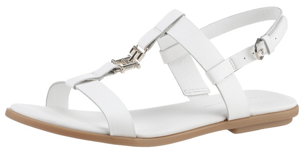 Tommy Hilfiger, Tommy Hilfiger Riemchensandale »TH FLAT SANDAL«, mit Schmuckelement, 