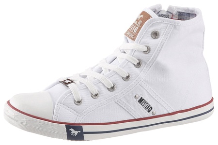MUSTANG SHOES, Mustang Shoes Sneaker, mit Label in der Laufsohle, Mustang Shoes Sneaker »High-Top-Sneaker, Freizeitschuh«, High Top-Sneaker, Schnürschuh mit Label in der Laufsohle