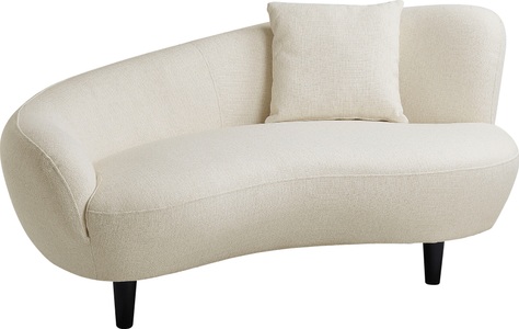 ATLANTIC home collection Chaiselongue »Olivia«, Nierenform-Sofa mit Zierkissen im Originalbezug