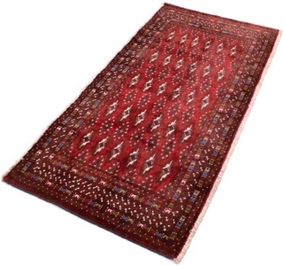 MorgenLand, morgenland Wollteppich »Turkaman Teppich handgeknüpft rot«, rechteckig, 8 mm Höhe, morgenland Wollteppich »Turkaman Teppich handgeknüpft rot«, rechteckig, 8 mm Höhe