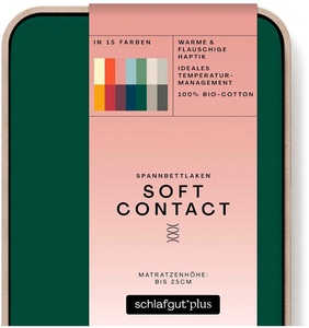 Schlafgut, Schlafgut Spannbettlaken »Soft Contact«, (1 St.), 100% Bio Baumwolle, Schlafgut Spannbettlaken »Soft Contact«, 100% Bio Baumwolle