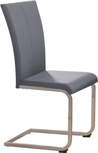 HOME AFFAIRE, Home affaire Freischwinger »Nils«, (Set), 2 St., Kunstleder, Stuhl belastbar bis 120 Kg, Gestell aus Metall im Chrom-Look oder schwarz, Home affaire Freischwinger »Nils«, (Set), 2 St., Kunstleder, Stuhl belastbar bis 120 Kg, Gestell Metall im Chrom-Look oder Schwarz