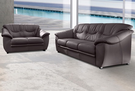 sit&more Polstergarnitur, NaturLEDER® (2-tlg.), bestehend aus je einem 2- und 3-Sitzer, inklusive Federkern