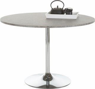 INOSIGN, INOSIGN Esstisch »Trompet«, rund, Ø110 cm, Tischplatte weiss Hochglanz, INOSIGN Esstisch »Trompet«, rund, Ø110 cm, Tischplatte weiss Hochglanz, Trompetenfuss, Tulpentisch