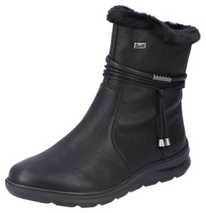 Rieker, Stiefelette Damen Schwarz 40, Rieker Winterboots, mit wasserabweisender riekerTEX-Membran