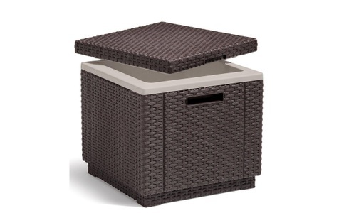 Allibert, AlliBERT Hocker Ice Cube dunkelbraun, 