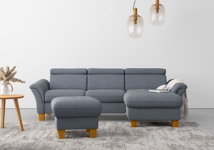 HOME AFFAIRE, Home affaire Ecksofa, wahlweise mit Bett mit klappbaren Rollen, Kasten und Kopfverstellung, Home affaire Ecksofa »Lindgren L-Form«, wahlweise mit Bett mit klappbaren Rollen, Kasten und Kopfverstellung