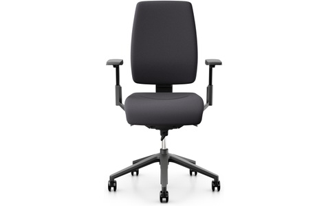 Giroflex, Giroflex Schreibtischstuhl »68 mit Polsterrücken und Armlehnen, Charcoal«, Giroflex Bürostuhl 68 mit Polsterrücken und Armlehnen, Charcoal