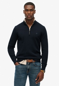 SUPERDRY, Superdry Strickpullover »ESSENTIALS COTTON HALF ZIP«