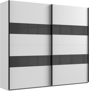 Wimex, Wimex Schwebetürenschrank »Altona«, Wimex Schwebetürenschrank »Altona«, mit Glaselementen und zusätzlichen Einlegeböden