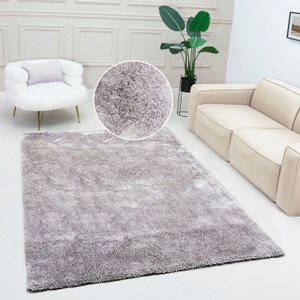 Bruno Banani Hochflor-Teppich »Dana Teppich«, rechteckig, uni, weich, Mikrofaser Teppiche, Wohnzimmer, Schlafzimmer, Esszimmer