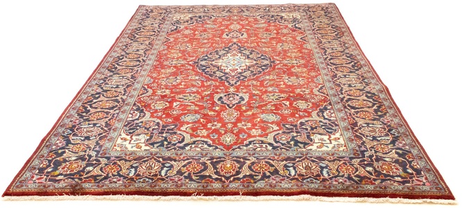 MorgenLand, morgenland Wollteppich »Najafabad Teppich handgeknüpft rot«, rechteckig, 8 mm Höhe, 