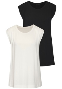 LASCANA Shirttop, (Packung, 2 tlg.), mit zarten Raffungen