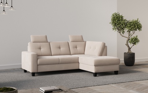 PLACES OF STYLE, Places of Style Ecksofa »Varese«, Kreuznaht in beige