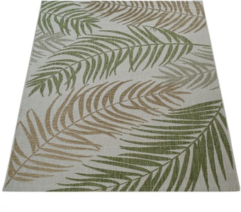 PACO HOME, Paco Home Teppich »Kuba 123«, rechteckig, 4 mm Höhe, Flachgewebe, Motiv Blätter, In- und Outdoor geeignet, Wohnzimmer, Paco Home Teppich »Kuba 123«, rechteckig, 4 mm Höhe, Flachgewebe, Motiv Blätter, In- und Outdoor geeignet, Wohnzimmer